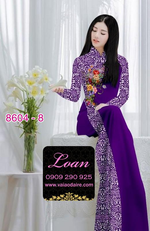 Vải áo dài hoa chạy dọc Vải áo dài hoa chạy dọc
