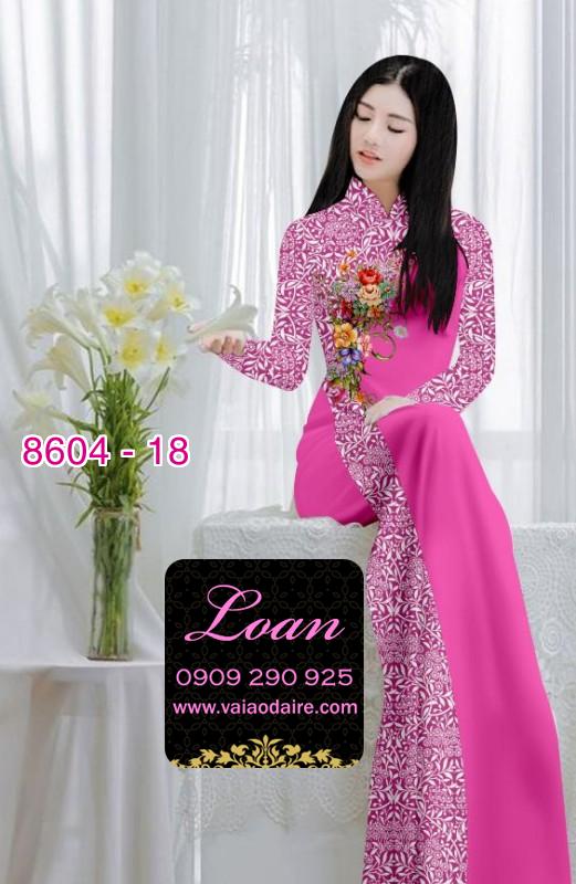 Vải áo dài hoa chạy dọc Vải áo dài hoa chạy dọc