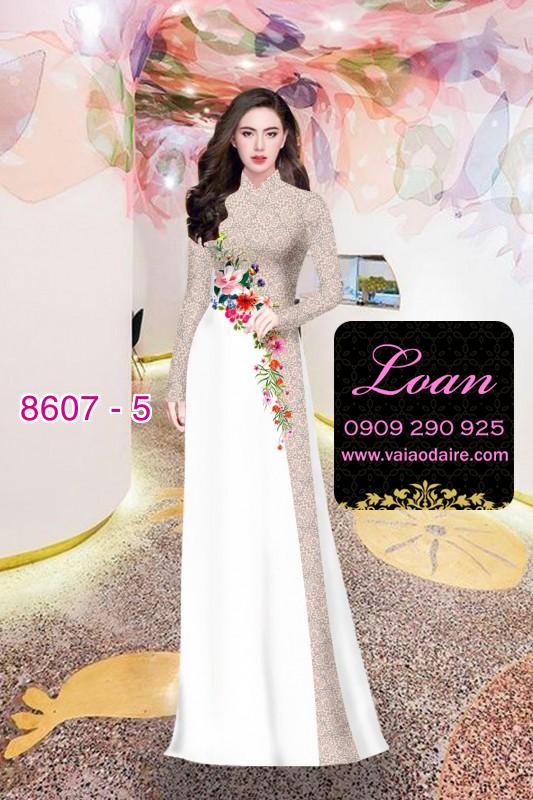 Vải áo dài hoa chạy dọc