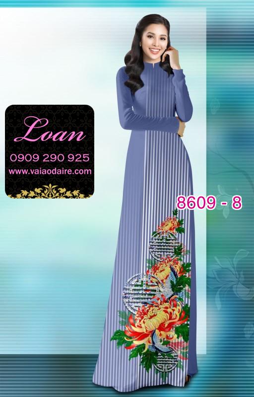 Vải áo dài hoa 3D Vải áo dài hoa 3D