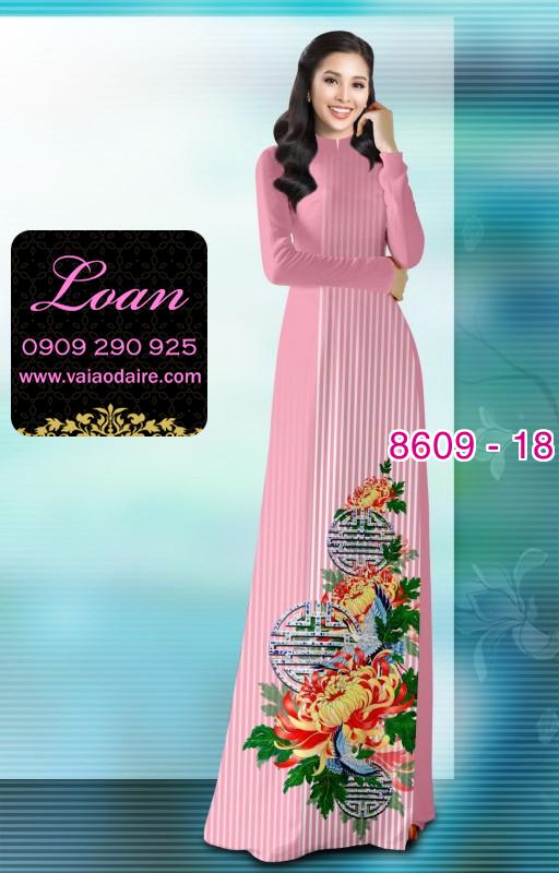 Vải áo dài hoa 3D Vải áo dài hoa 3D