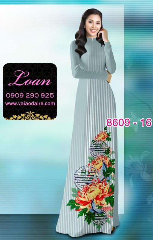 Vải áo dài hoa 3D Vải áo dài hoa 3D