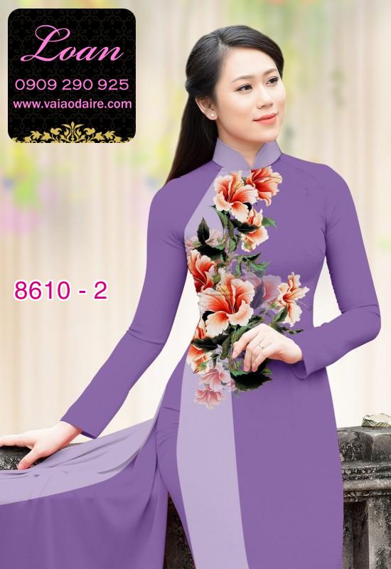 Vải áo dài hoa 3D