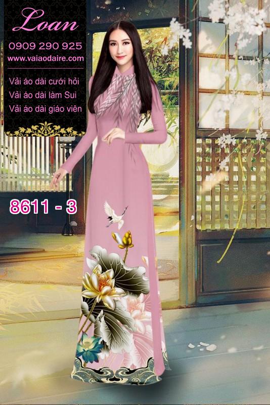 Vải áo dài hoa Sen Vải áo dài hoa Sen