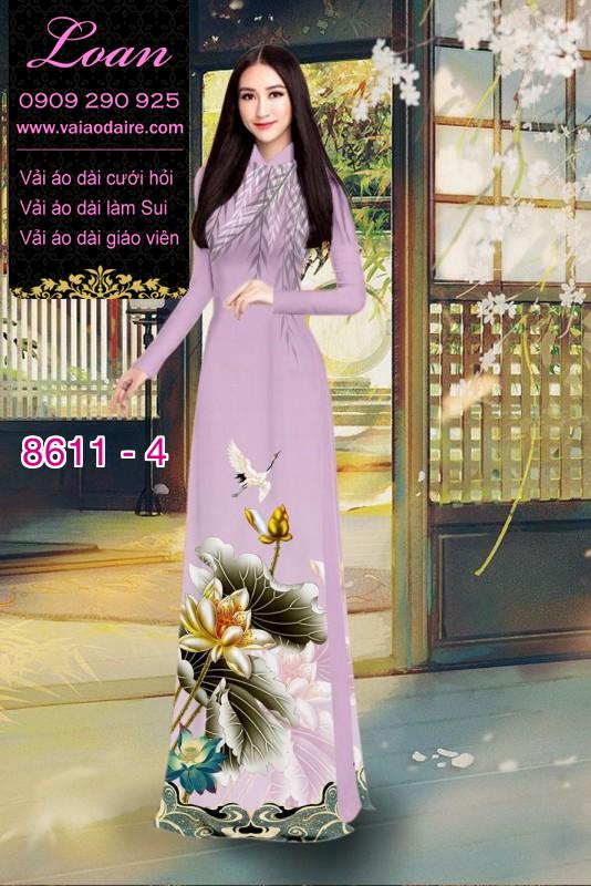 Vải áo dài hoa Sen Vải áo dài hoa Sen