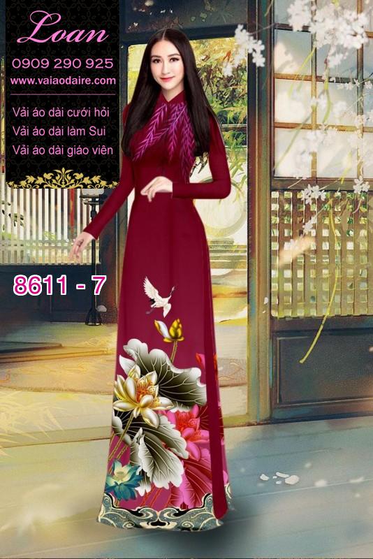 Vải áo dài hoa Sen Vải áo dài hoa Sen