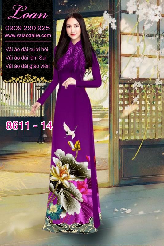 Vải áo dài hoa Sen Vải áo dài hoa Sen