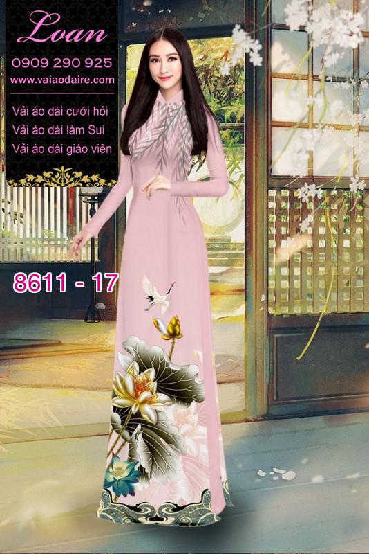 Vải áo dài hoa Sen Vải áo dài hoa Sen