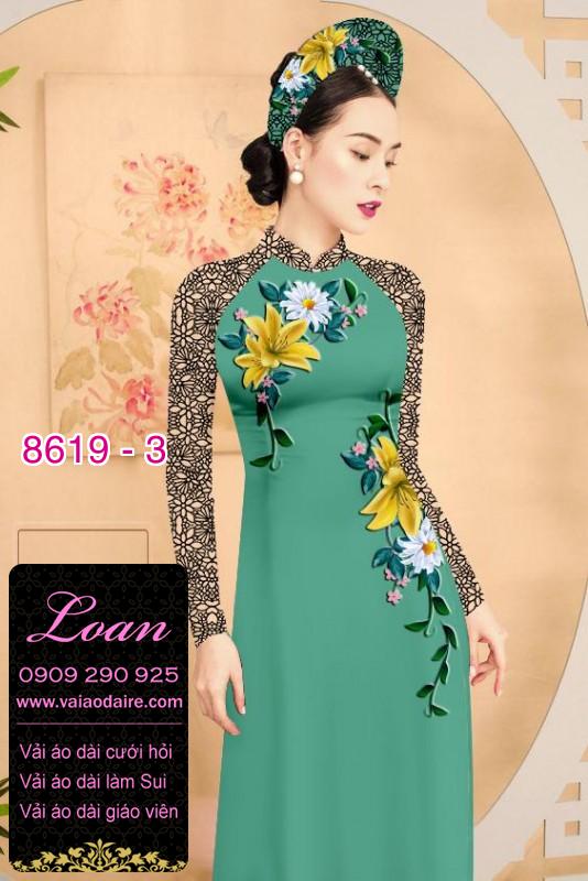 Vải áo dài hoa dây Vải áo dài hoa dây