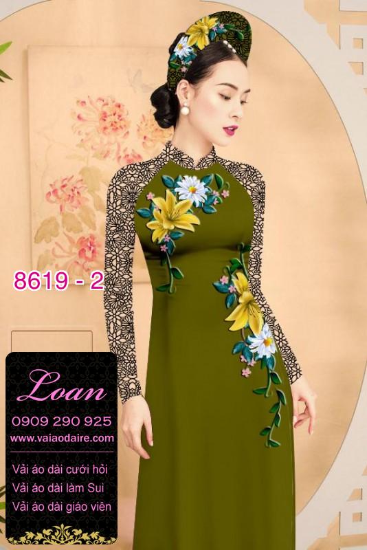 Vải áo dài hoa dây Vải áo dài hoa dây