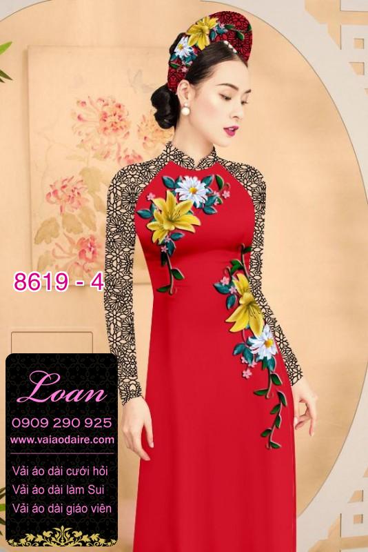 Vải áo dài hoa dây Vải áo dài hoa dây