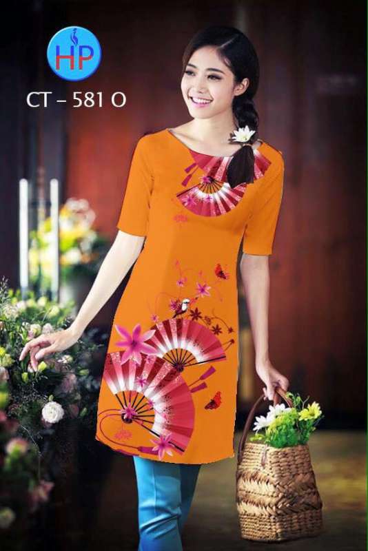 Vải áo dài cách tân cánh quạt Vải áo dài cách tân cánh quạt