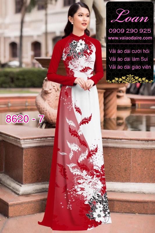 Vải áo dài hoa dây