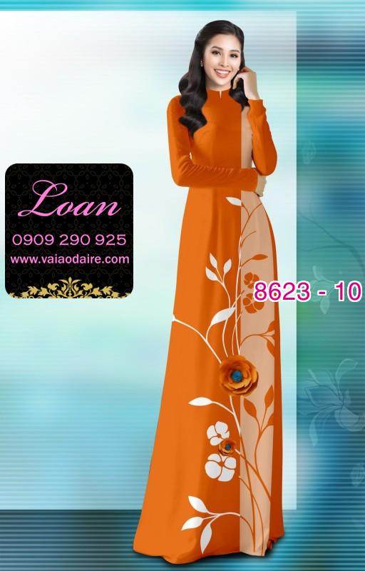 Vải áo dài hoa dây