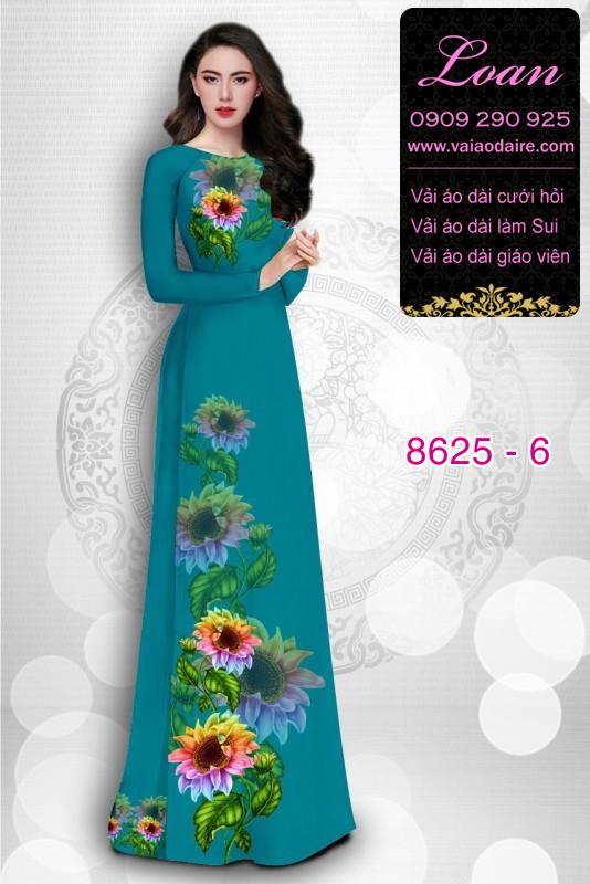 Vải áo dài hoa Hướng Dương