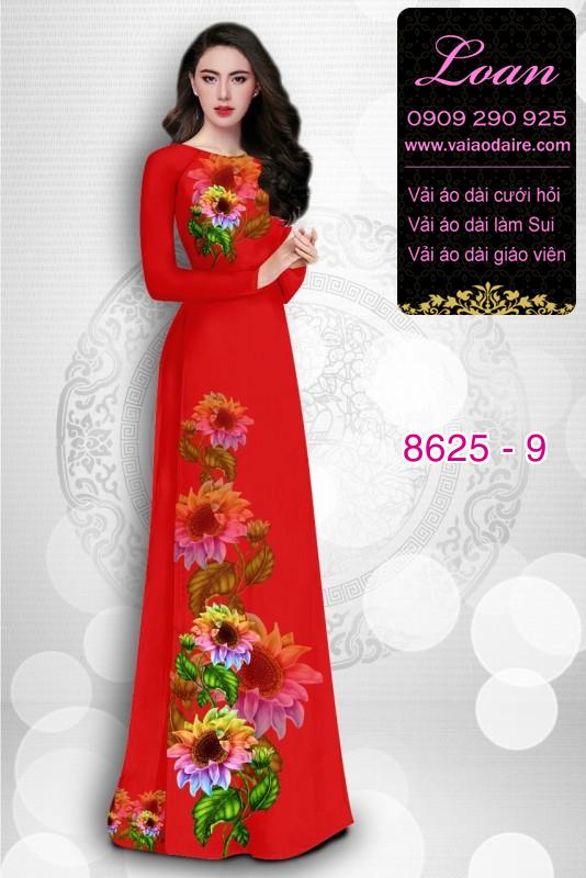 Vải áo dài hoa Hướng Dương
