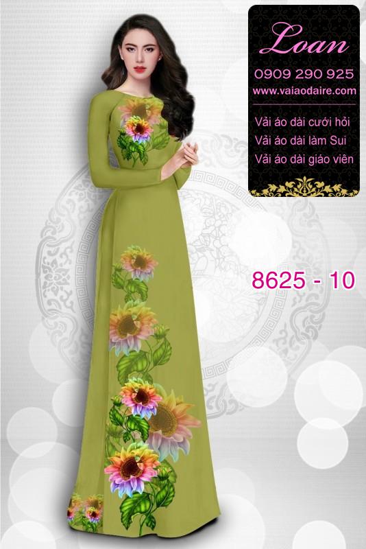 Vải áo dài hoa Hướng Dương