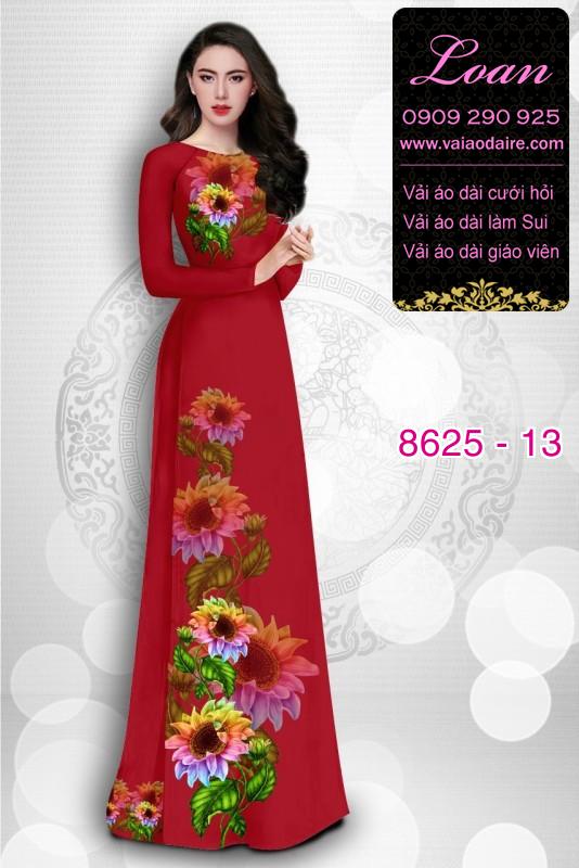 Vải áo dài hoa Hướng Dương