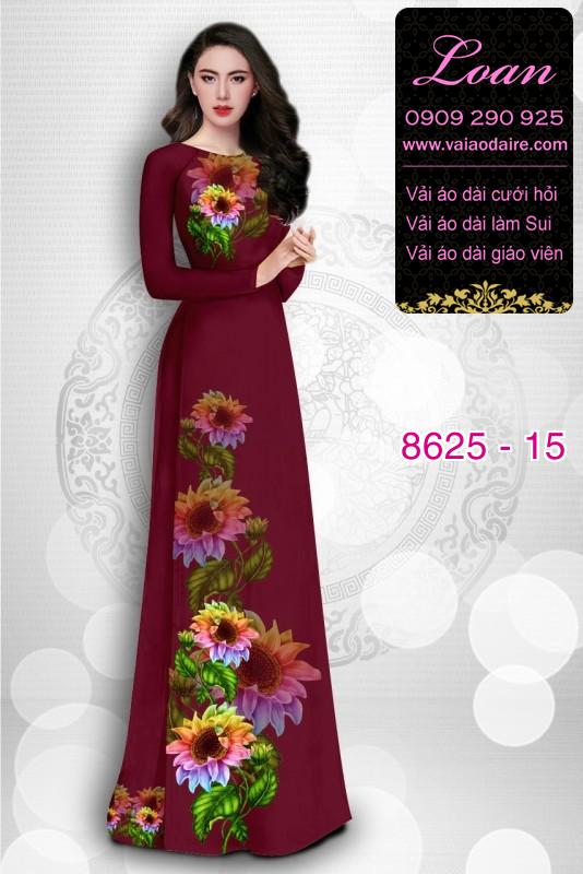 Vải áo dài hoa Hướng Dương