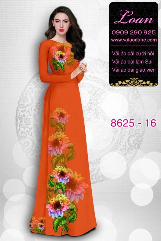 Vải áo dài hoa Hướng Dương