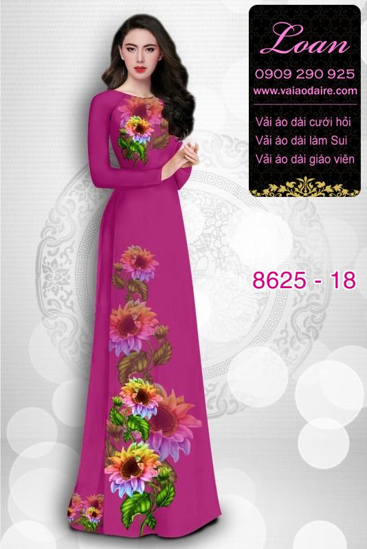 Vải áo dài hoa Hướng Dương