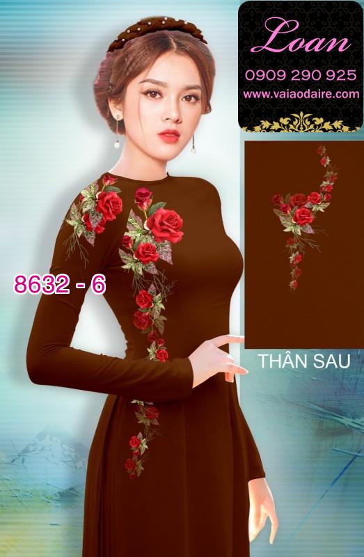 Vải áo dài hoa Hồng