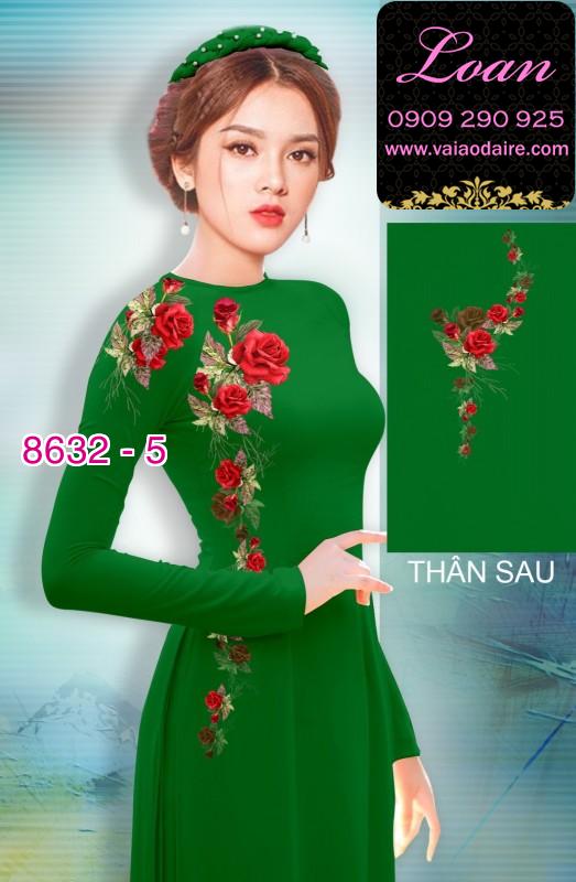 Vải áo dài hoa Hồng