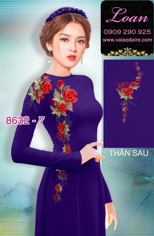 Vải áo dài hoa Hồng