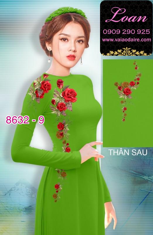 Vải áo dài hoa Hồng