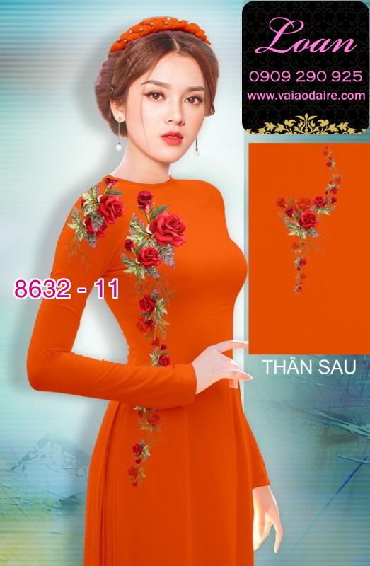 Vải áo dài hoa Hồng