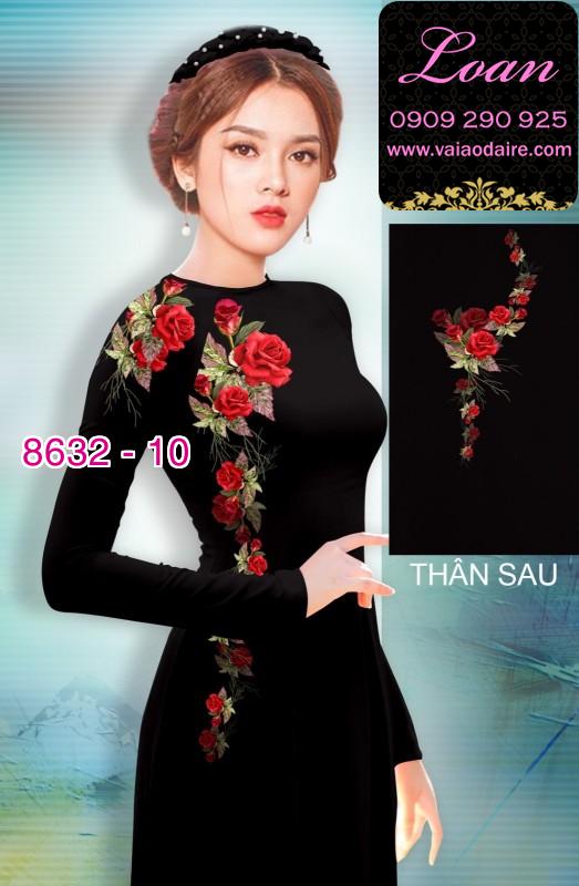Vải áo dài hoa Hồng