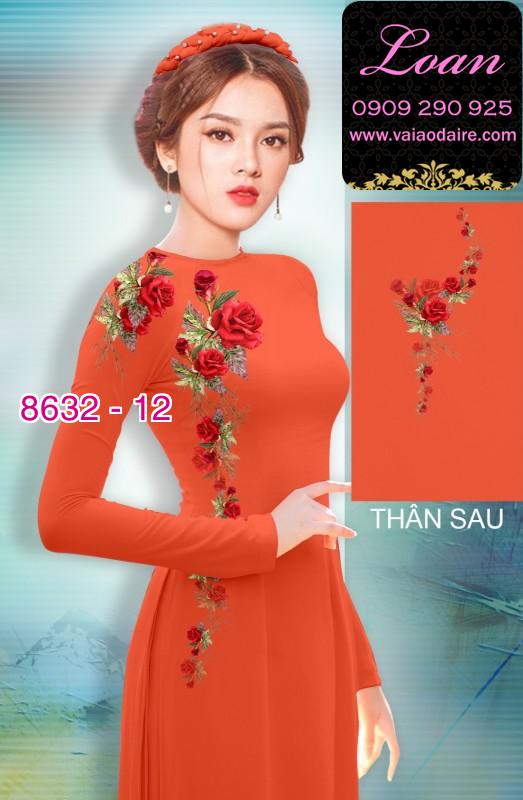 Vải áo dài hoa Hồng