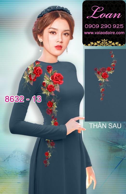 Vải áo dài hoa Hồng