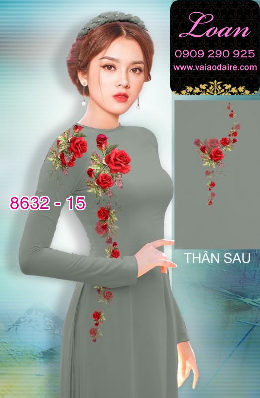 Vải áo dài hoa Hồng