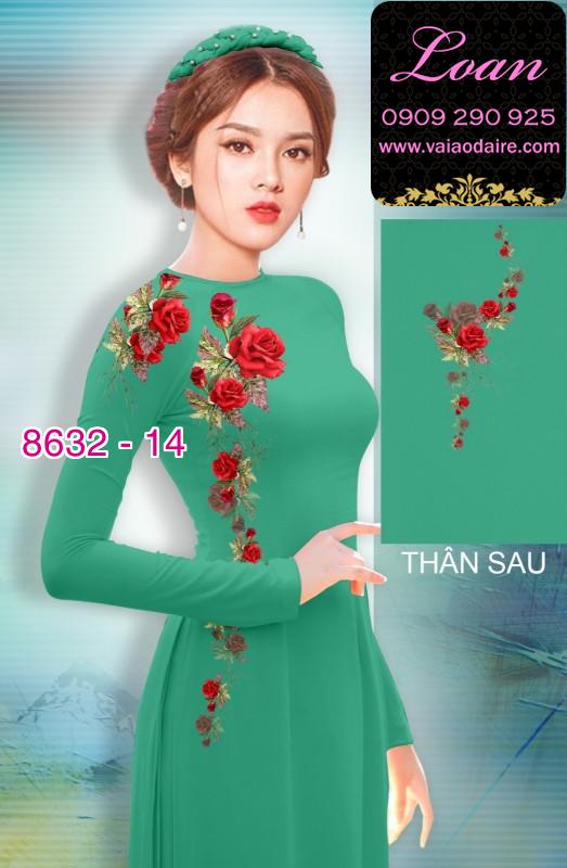 Vải áo dài hoa Hồng