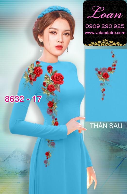 Vải áo dài hoa Hồng
