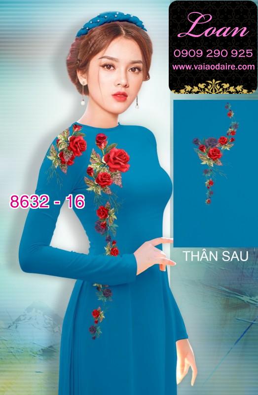 Vải áo dài hoa Hồng