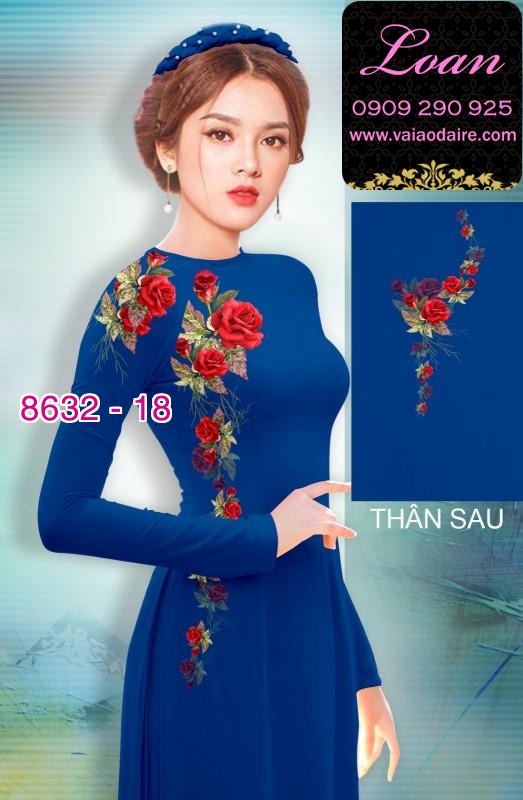 Vải áo dài hoa Hồng