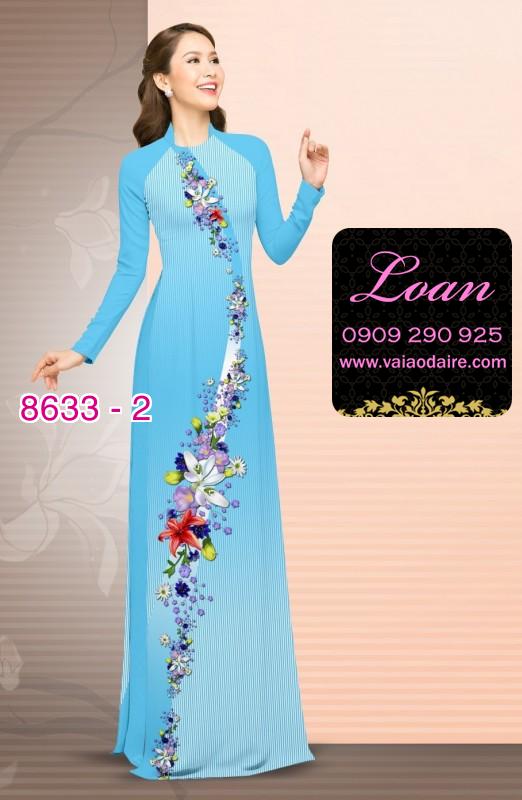Vải áo dài hoa dây Vải áo dài hoa dây