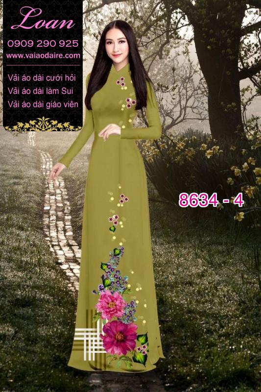 Vải áo dài hoa 3D Vải áo dài hoa 3D