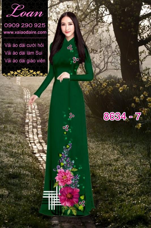 Vải áo dài hoa 3D Vải áo dài hoa 3D