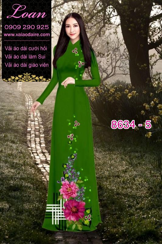 Vải áo dài hoa 3D Vải áo dài hoa 3D