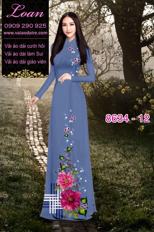 Vải áo dài hoa 3D Vải áo dài hoa 3D