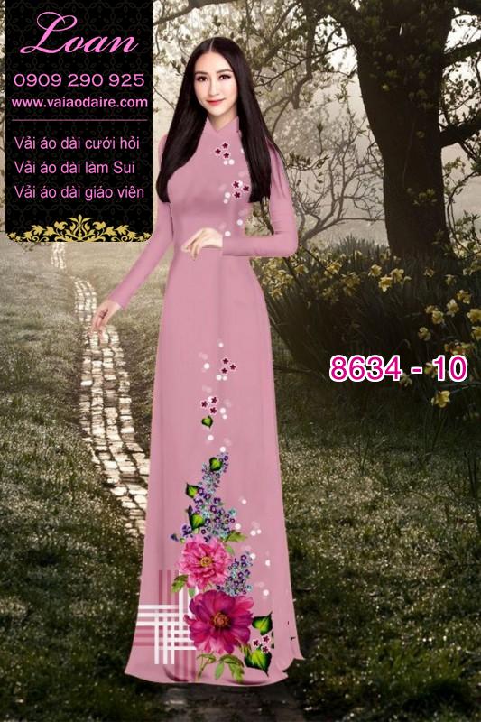 Vải áo dài hoa 3D Vải áo dài hoa 3D