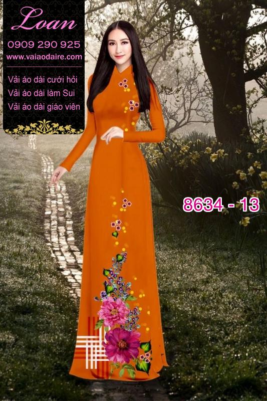 Vải áo dài hoa 3D Vải áo dài hoa 3D