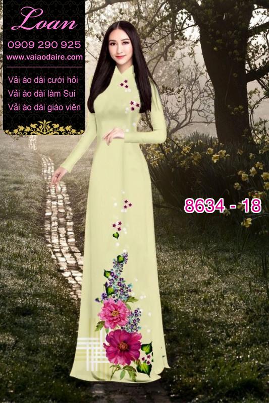 Vải áo dài hoa 3D Vải áo dài hoa 3D