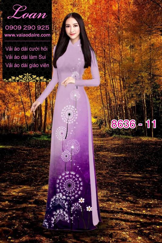 Vải áo dài hoa 3D