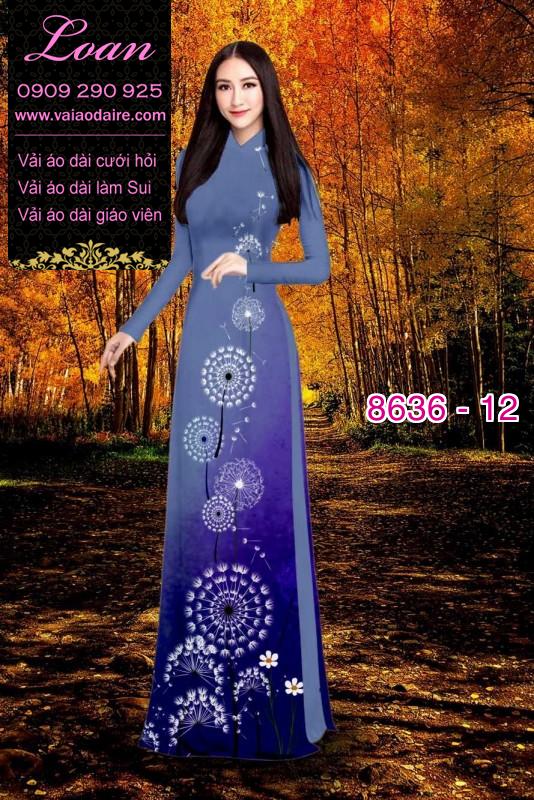 Vải áo dài hoa 3D