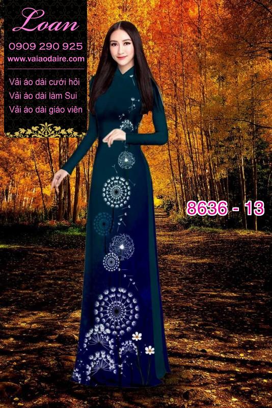 Vải áo dài hoa 3D
