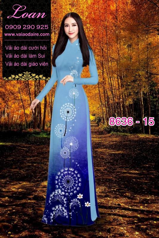 Vải áo dài hoa 3D